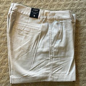 Women’s J Crew 5” shorts size 6 light gray. NWTs